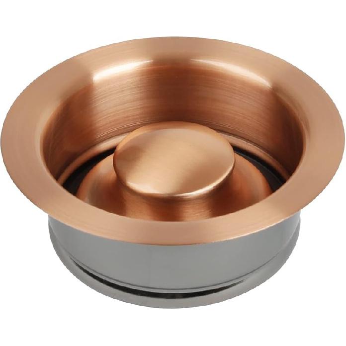 Akicon Kitchen Sink Brass Gold Finish Garbage Disposal Flange Stopper, One Size Disposal Rim, Fit 3-1/2 Inch Standard Sink Drain Hole медный