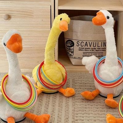 Tanzende sprechende Ente Plüschtier Singend nachahmend Aufnehmend wiederholend Pädagogisch beruhigende Puppe Geschenk für Baby Kinder Jungen Mädchen