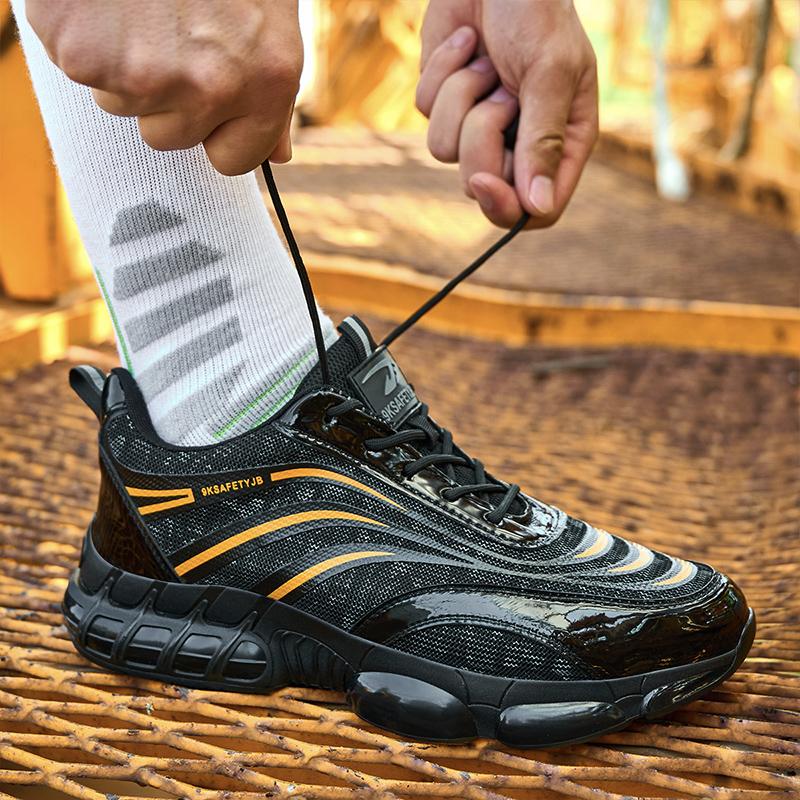 Steel Toe Work Safety Boots Comfortable Safety Man Shoes Industrial Safety Shoes Men for Work Light Weight Sneakers for Work