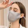 Women's 100% Mulberry Silk Sun Mask - Breathable, Anti-UV, Double Layer, Full Face Coverage for Summer Cycling.