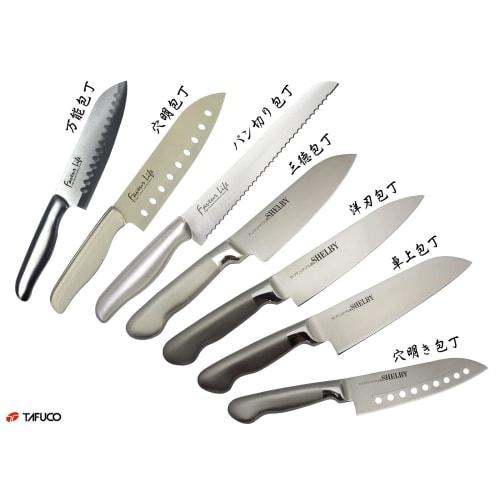 Tafuco Knife Santoku Knife Hole 165mm Molybdenum Steel Shelby Z-2358