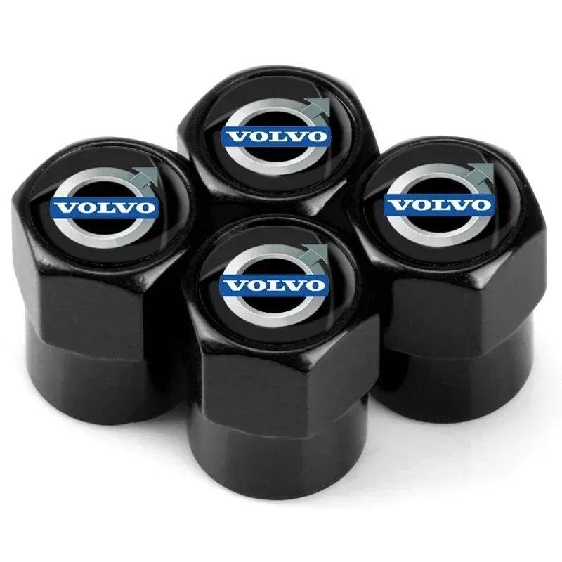 

4Pcs Metal Car Tire Valve Caps for Volvo XC40 XC60 XC90 S60 S90 V50 Anti-dust Wheel Valve Stem Cover Auto Exterior Accessories чёрный