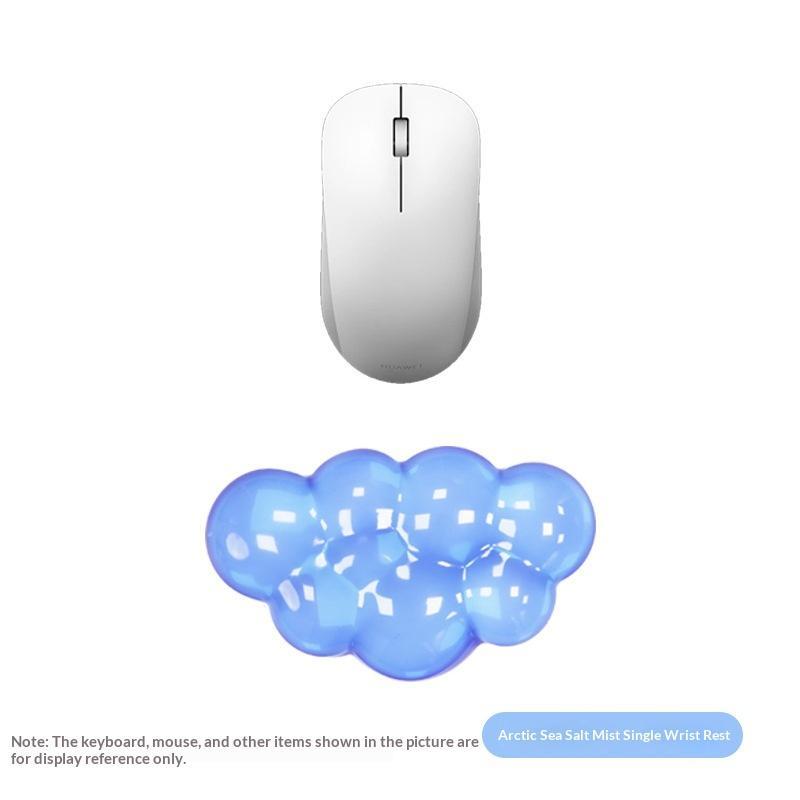 Cloud Shaped Silicone Keyboard Wrist Rest Cartoon Style Mouse Wrist Pad for Girls Teen Home Office Desk