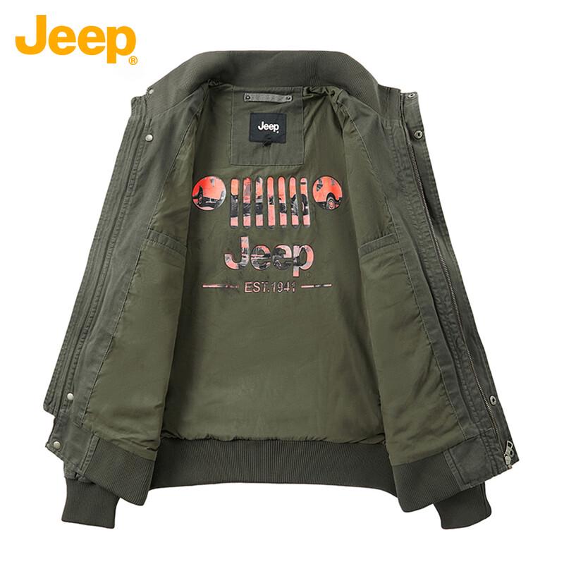 Jeep Men's Retro Stand-Collar Casual Jacket