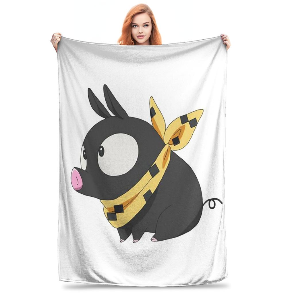 P-chan Ryoga Lost Pig Ranma 1⁄2 Adventure Comedy Blanket Super Soft Throw Blanket for Sofa Bedding Travel Throws Bedspread Quilt