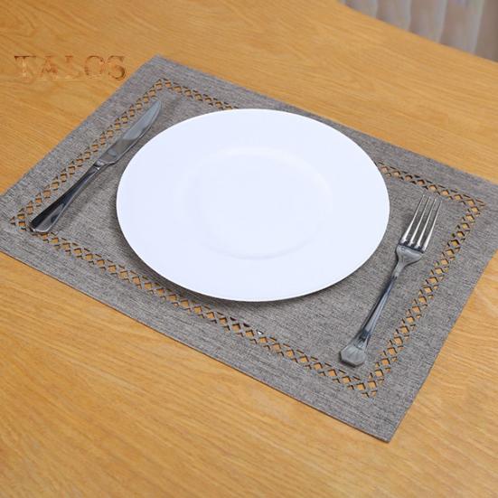 Waterproof Placemat Geometric Hollow Out Square Shape Thickened Heat-Resistant Non-Slip Parties Weddings Banquets Table Decoration Dining Kitchen Mat