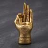 Hand Kerzenhalter Skulpturierte Oberfläche Teelichthalter Dekoration Handornament Romantische Beleuchtung Raumakzent Hohlmuster