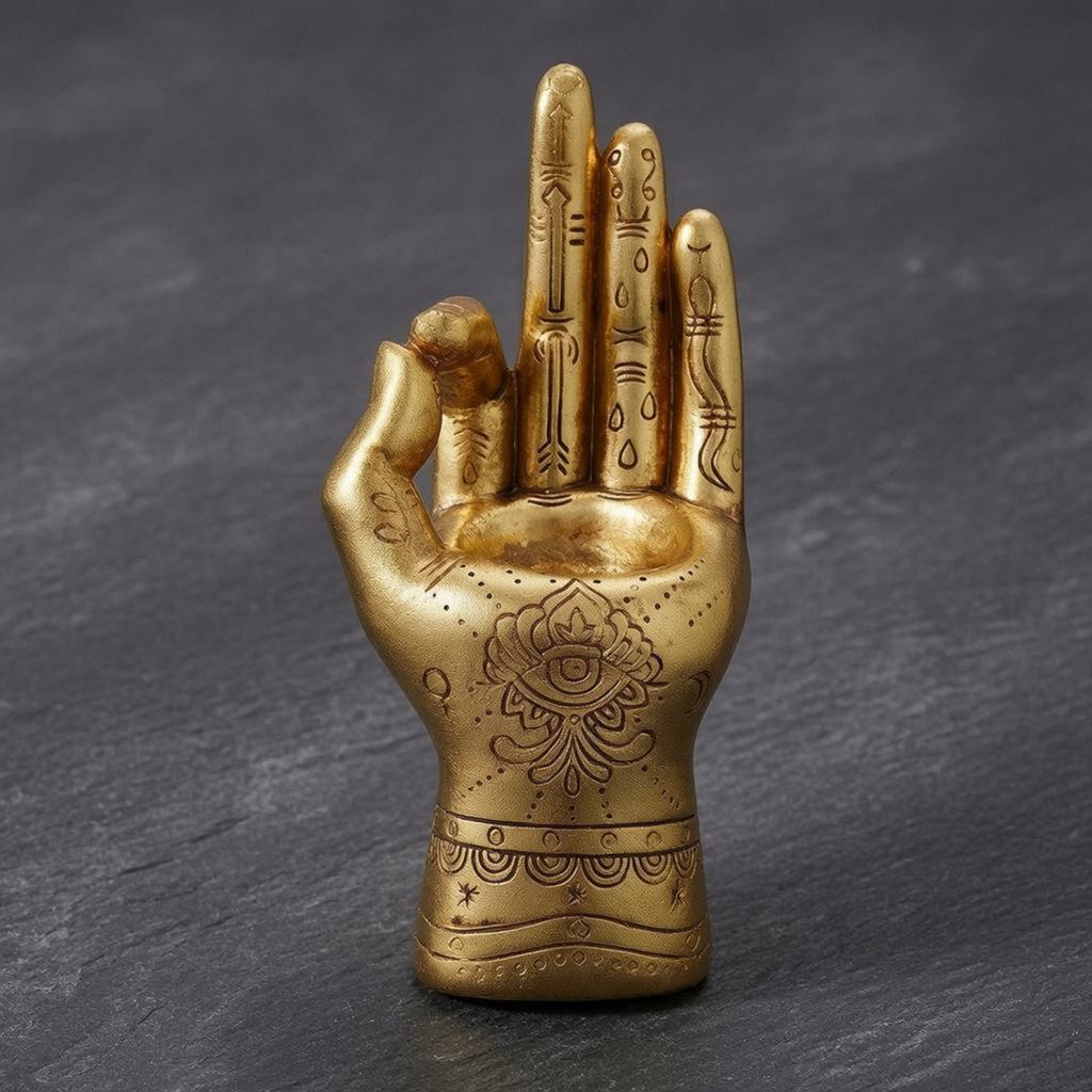 Hand Kerzenhalter Skulpturierte Oberfläche Teelichthalter Dekoration Handornament Romantische Beleuchtung Raumakzent Hohlmuster