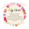 Sister Friendship Bracelet Adjustable Beaded Bohemian Bracelet Colorful Polymer Clay Beads Big Sis Bracelet Gift for Women Friends