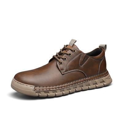 New Men's Casual Shoes High Quality Breathable Retro Leather Outdoor Shoes Soft Wear-resistant Men Comfortable Sneaker