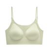 Liquid foundation invisible underwear women's summer thin thin shoulder straps seamless back bra integrated small chest gathering comfortable bra