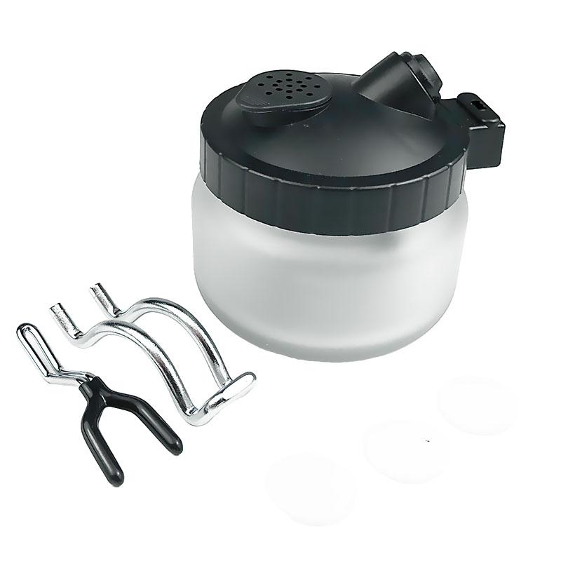 0.2/ 0.3/0.5 мм Горшок для очистки аэрографа Стеклянный держатель для аэрографа Чистая банка-бутылка для краски Инструменты для мытья распылителя Игла Сопло Кисть