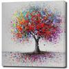 Large Square Art Framed Panel Pop Modern Wall Interior Decoration Panel, Trees, Nature, W60cm, H60cm, Framed, Painting, Canvas, Art, Art, Art,