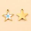 7 Styles Stainless Steel Drip Oil Fishtail Cross Star Charms Pendants