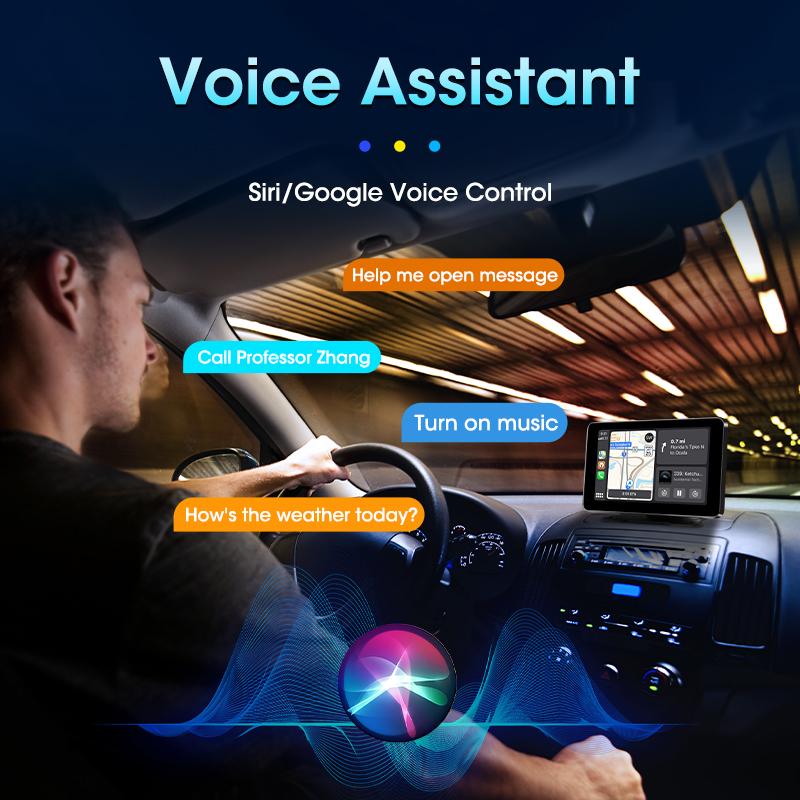 7 Inch CarPlay Android Auto Car Radio Multimedia Video Player Portable Touch Screen Rear View Camera AUX For Kia Toyota VW Ford