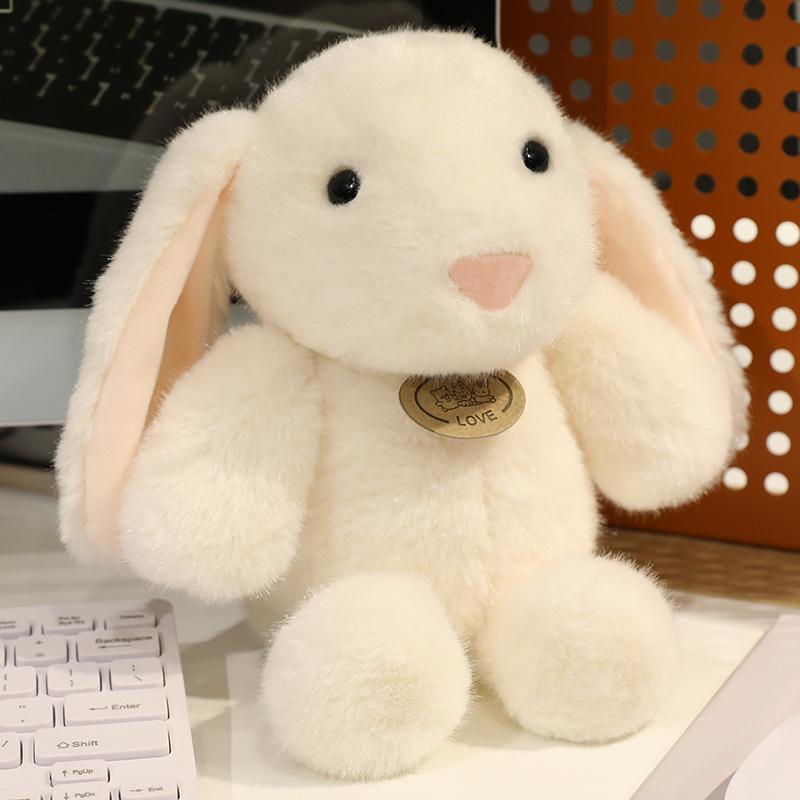 Soft Big Ear Bunny Plush Doll Cartoon Stuffed Animals Cute Rabbit Baby Accompany Sleeping Pillow Girl Christmas Birthday Gift
