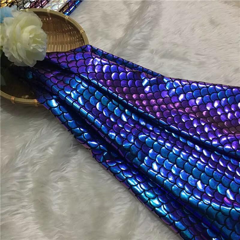 Fischschuppen Glitzerstoff Elastizität DIY Bühnenauftritt Kostüme Hochzeitsfeier Dekoration Nähen Meerjungfrau Badeanzugstoff