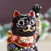 Washa No Kura Stylish Ornament Kutani Ware Left Hand Lucky Cat Kuromori Opening Celebration Opening Celebration Birthday Present Gift