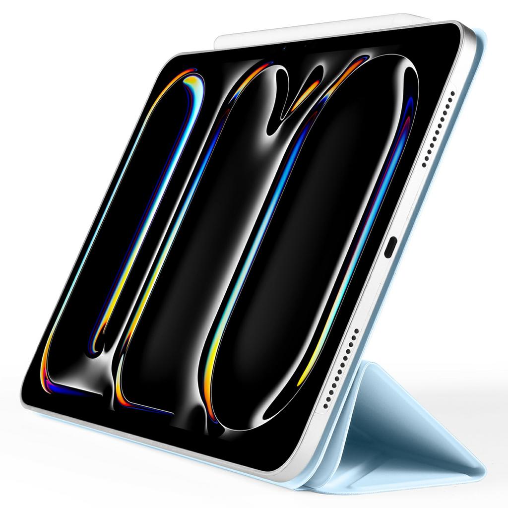 For iPad Pro 13 (2024) Case PC+PU Leather Origami Stand Magnetic Tablet Cover