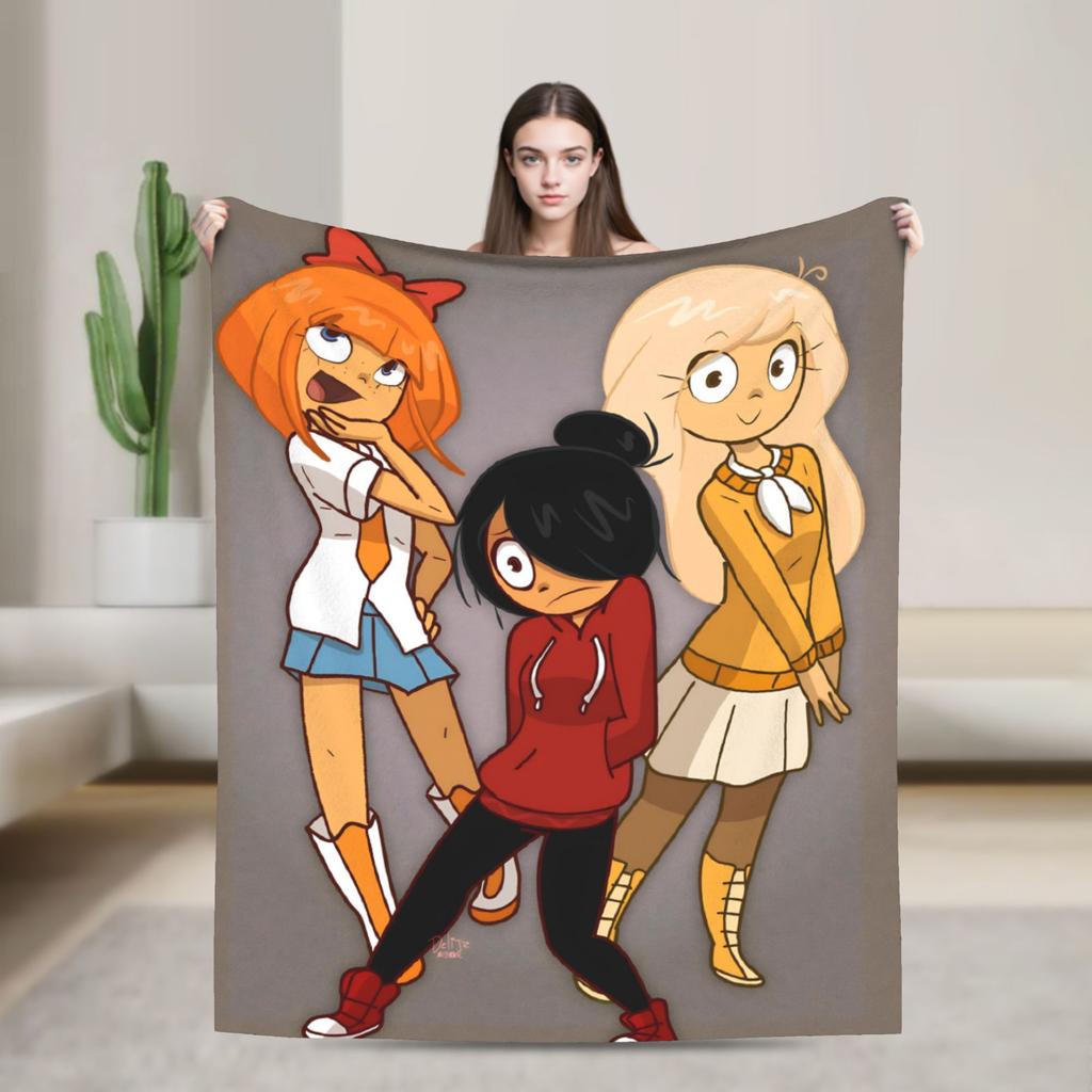 Cartoon Mymy Ongezelligs Blanket Fleece Textile Decor Multifunction Super Soft Throw Blanket For Bedding Car Bedding Throws