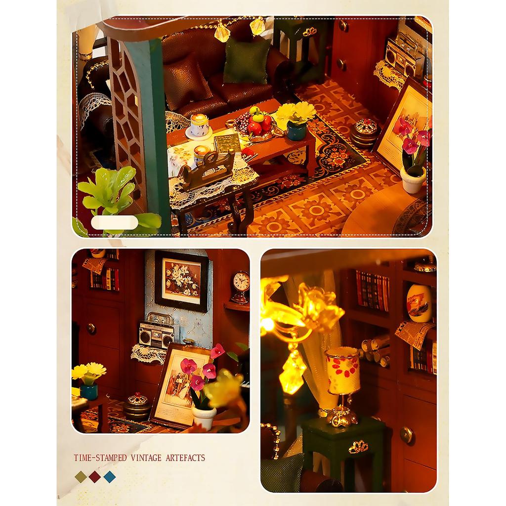 DIY Miniature Dollhouse with Oriental Furniture Set and Acrylic Case (TD45)