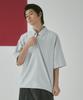 WEGO Kortermet Semsket Sommer Enkel Løs Oversized Koreansk Ensfarget Størrelse Lys Grå Herre Halv-Glidelås Skjorte, Topp, Klær, Streetwear, Casual, Passform, Skjorte,