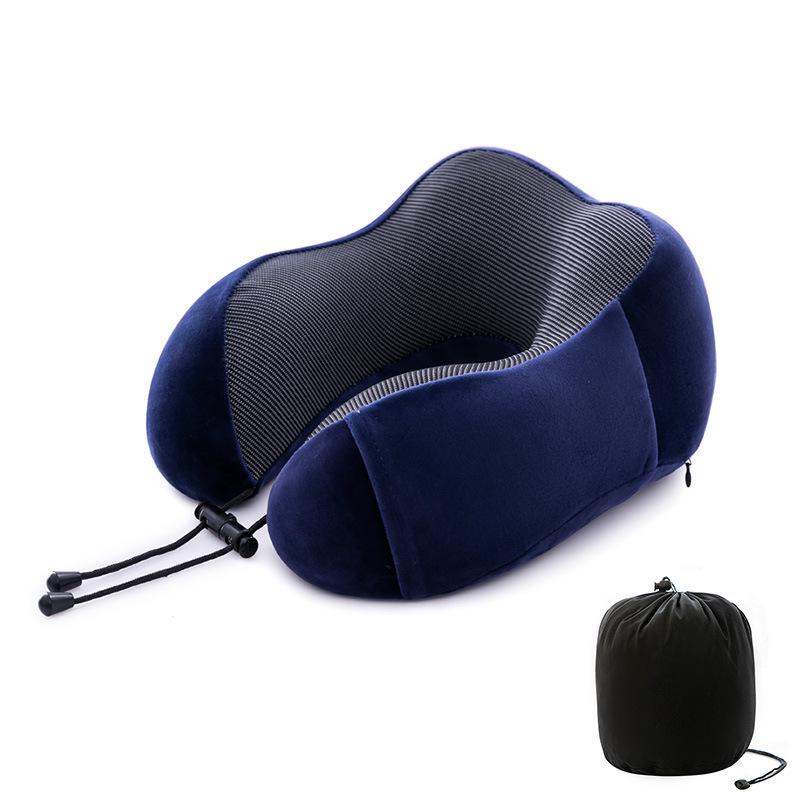 Cuscino Supporto Collo in Memory Foam Magnetico a Forma di Gobba di Cammello - Forma a U, Cuscino da Viaggio Portatile per la Protezione Cervicale