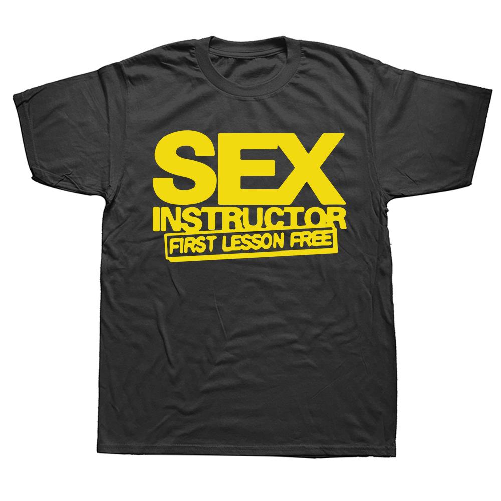 Maglietta Estiva Divertente con Stampa Istruttore di Sesso Scherzo Umoristico Girocollo Manica Corta Casual Unisex Maglietta Hip Hop Streetwear Magliette per Adulti