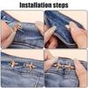 Adjustable Jeans Buttons Four Pointed Star Pants Pins New Waist Buckle  Scarf Fastening