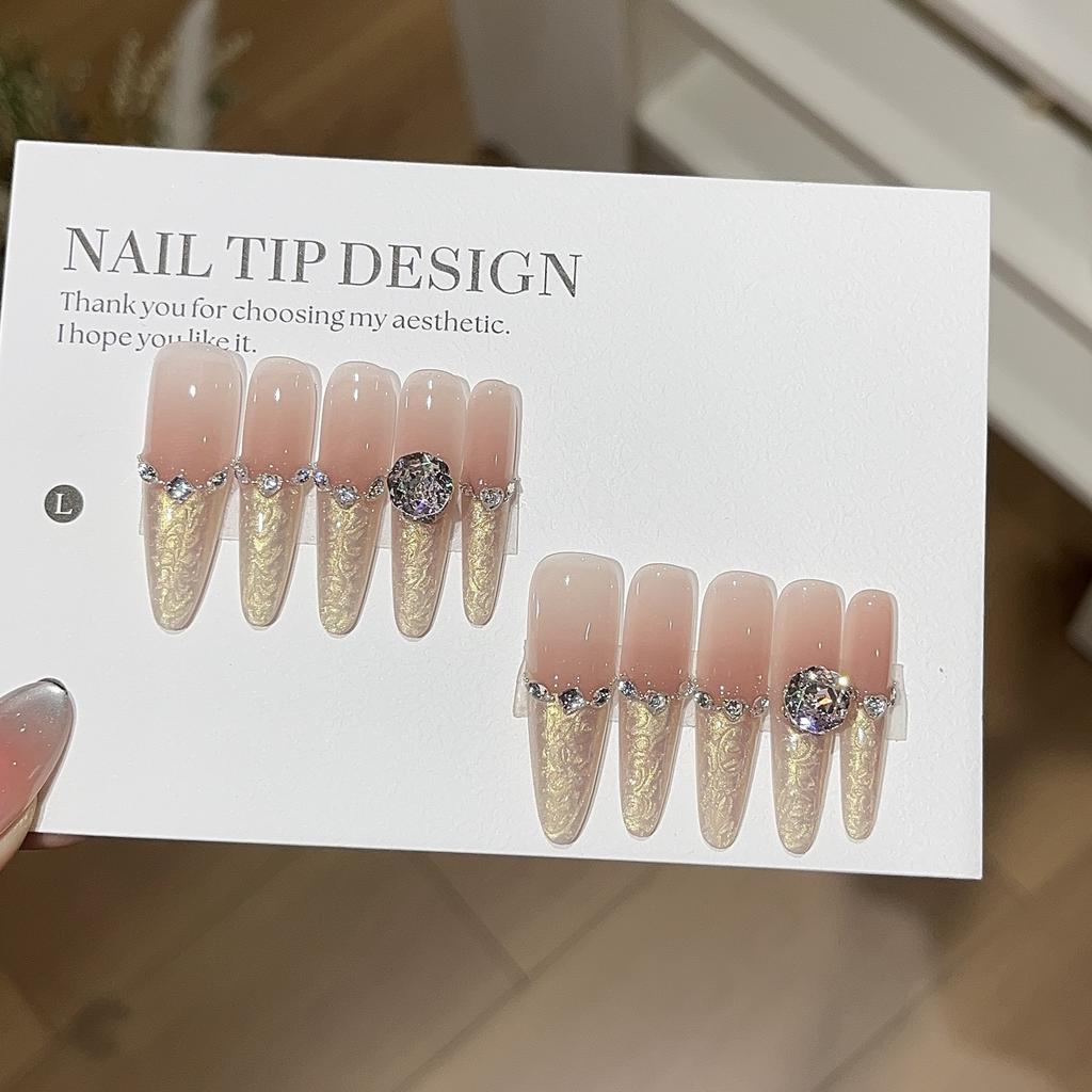 Temperament Smudge Blush Pile Diamond Gold Gradient Thread French Noble Wearer