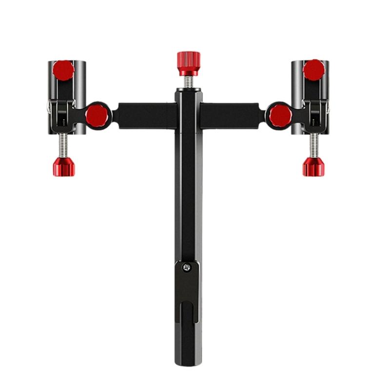 

Adjustable Metal Fishing Rod Holder Fishing Box/Chair Double Turret Bracket Double Fortresses Support Bracket Enduring