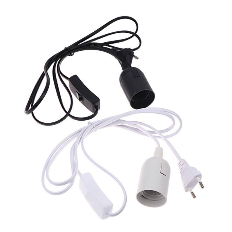 Eu Plug E27 Lamp Base Holder With On/Off Switch Power Cord Cables Hanging Pendant Led Light Fixture Lamp Bulb Socket Cord
