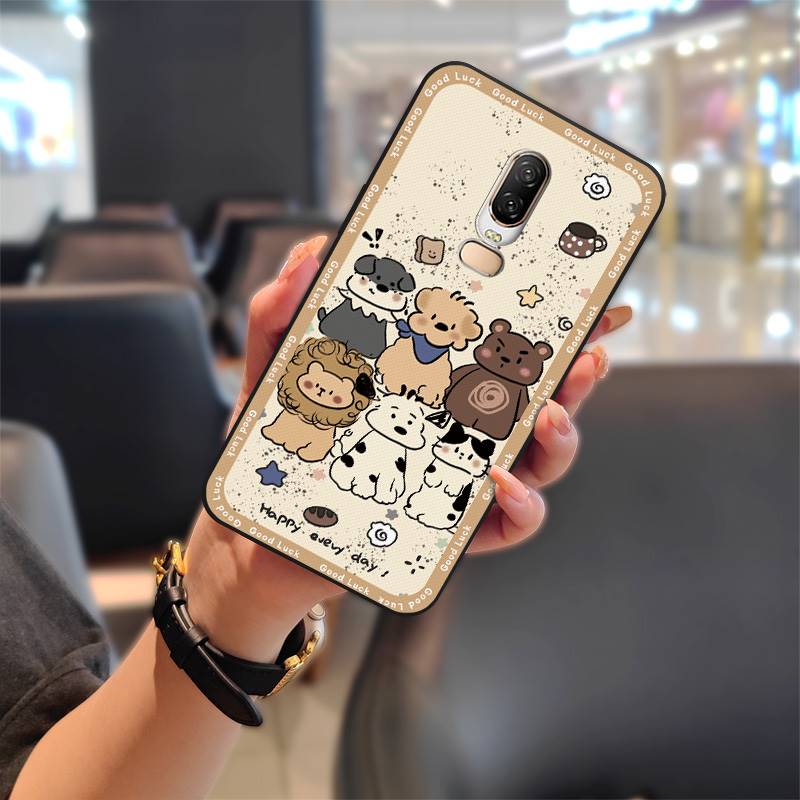 Soft Case Shockproof Phone Case For OnePlus 6/1+6 Durable Protective Full Wrap Anti-knock Waterproof Graffiti TPU Cute