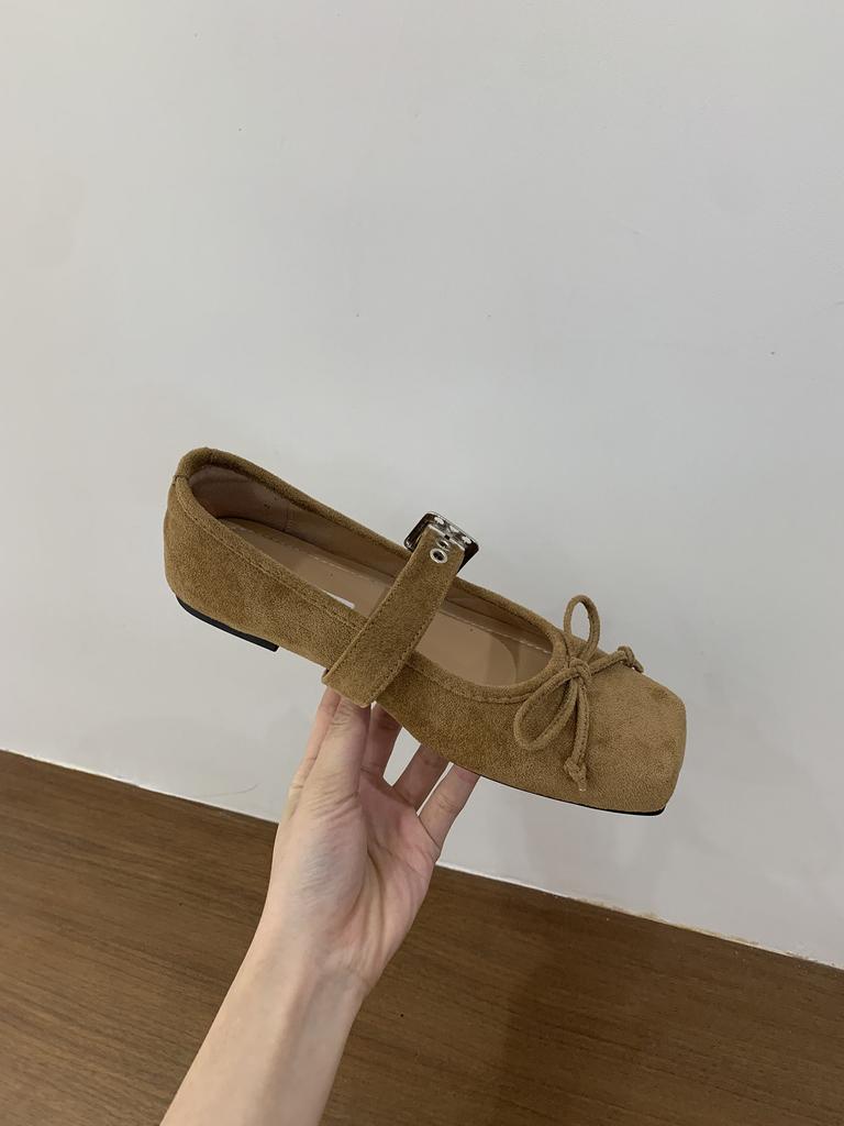 Retro leopard print ballet style shallow mouth single shoes women's flat 2025 new autumn French fairy skirt Mary Jane shoes
