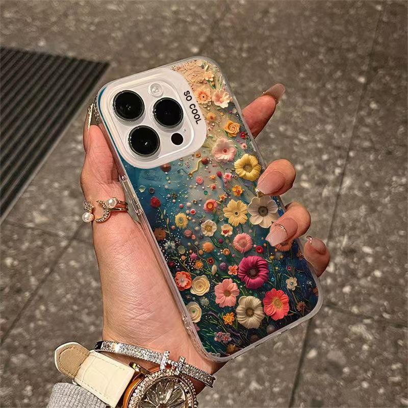 Unterwasser-Blumen Handyhülle für iPhone 13/14Pro/15ProMax/16Pro