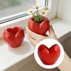 Small Diamond Heart Shape Planter for Small Plants 3D Printed Mini Geometric Heart Flower Pot for Indoor Home Office Desktop Decor