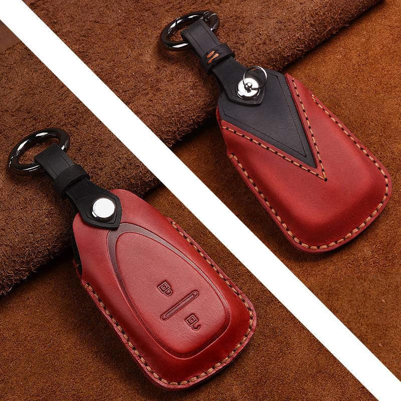 Leather Car Key Cover Case For Chevrolet Cruze Malibu Xl Trax Equinox 2 3 4 5 Button Remote Key Shell