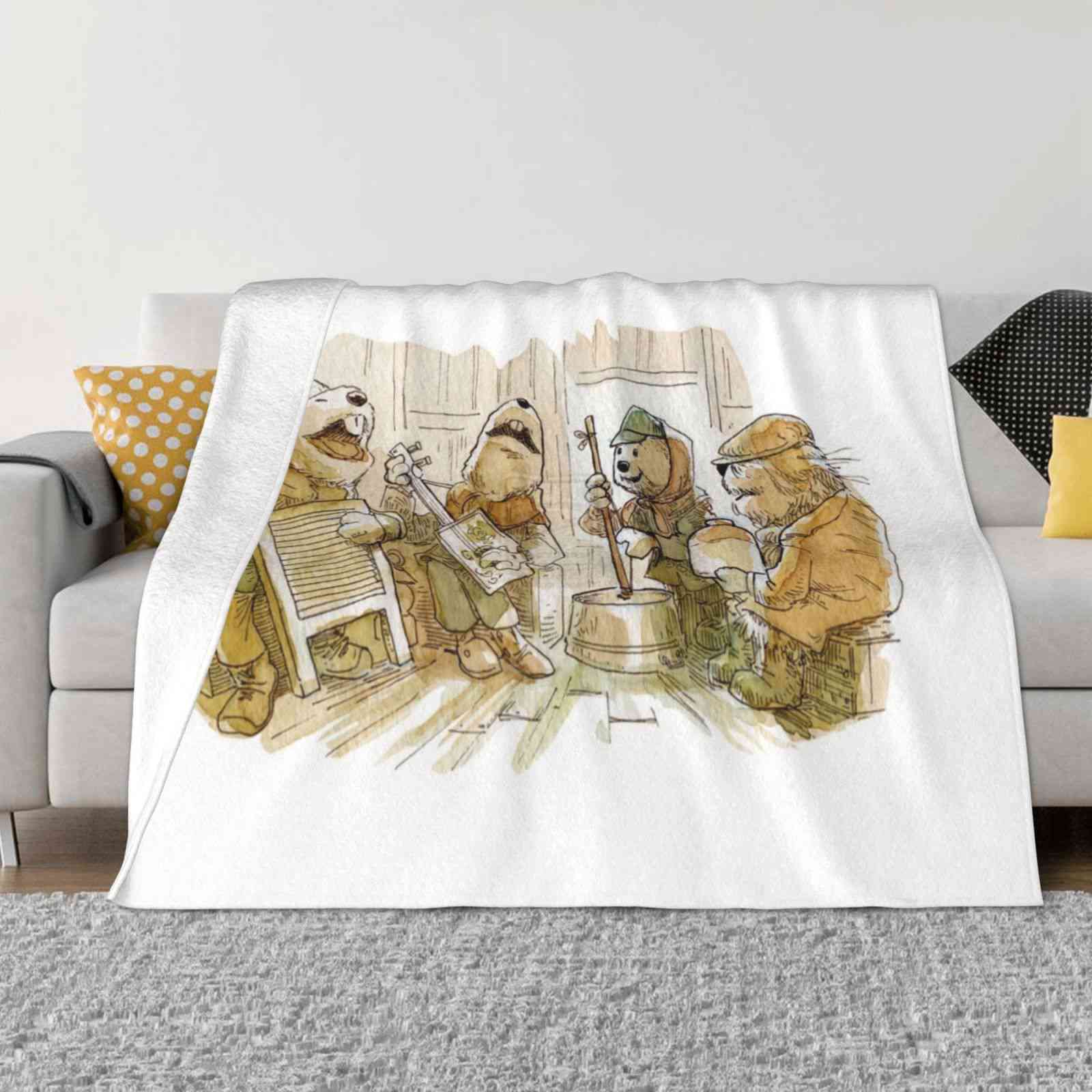 Vintage 1977 Emmet Otter S Jug-Band Christmas Super Warm Soft Blankets On Sofa/Bed/Travel Emmet Otters Jug Band Christmas 30x40in