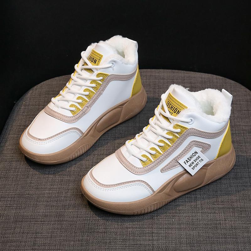 

Модная женская зимняя обувь Новая модная спортивная обувь Плюшевые теплые хлопковые туфли Женская повседневная женская зимняя обувь 40 жёлтый