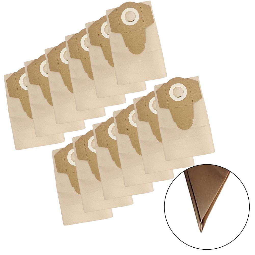 12pcs Wet Dry Vacuum Cleaner Bags For HOOVER WORKSHOP HC2003WD 15L/PULLMAN WD20LSS0 For TRADESMAN/ VC20 VC20HD Dust Bags Kit