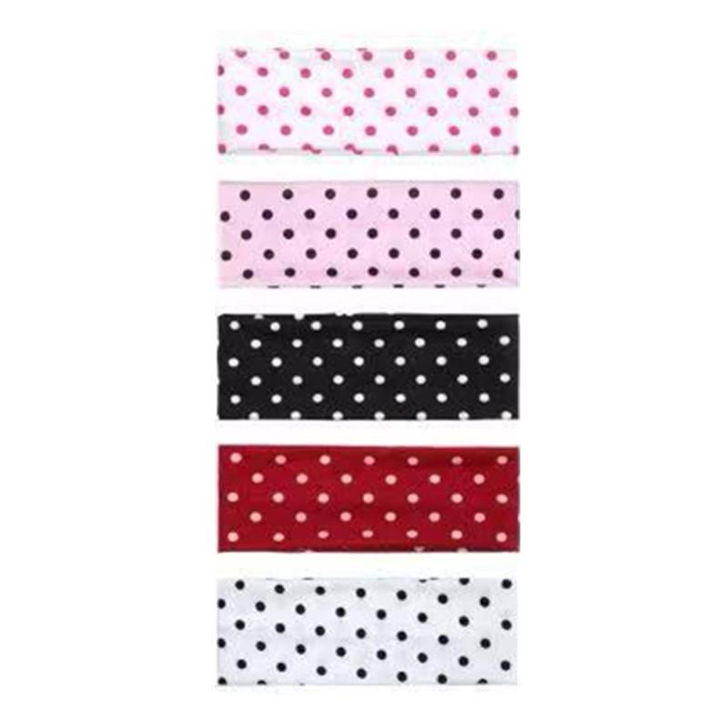 5/8Pcs Polka Dot Sports Elastic Headband Able Makeup Headband, Sports & Fitness Sweat-Absorbent Hairband