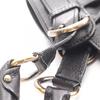 Used Salvatore Ferragamo Gancini Handbag leather Black Used Women