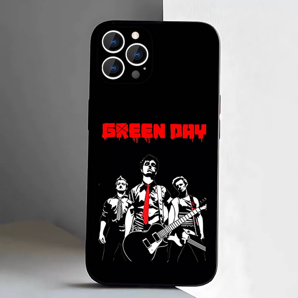 Band G-Green Rock Day Phone Case For iPhone 17,16,15,14,13,12,11,Pro,XS,Max,XR,Plus,E,SE4,Mini Black Soft Cover
