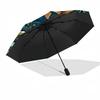 Marine Life Glass pattern umbrella, portable and foldable design, 8 ribs, a casual accessory for Halloween, Christmas, and birthday gifts.