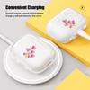 Pink flower is suitable for AirPods protective case Apple wireless earphone case New 3rd generation TPU soft case transparent