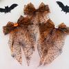 Dark Style Halloween Hair Clip Large Bow Bow Spring Clip Funny Spider Web Hair Bows Dance Event