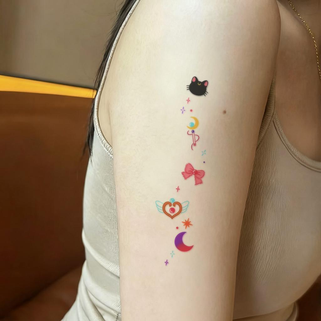 Halloween dunkle Persönlichkeit roter Schmetterling Make-up Gesicht Aufkleber Tattoo Aufkleber