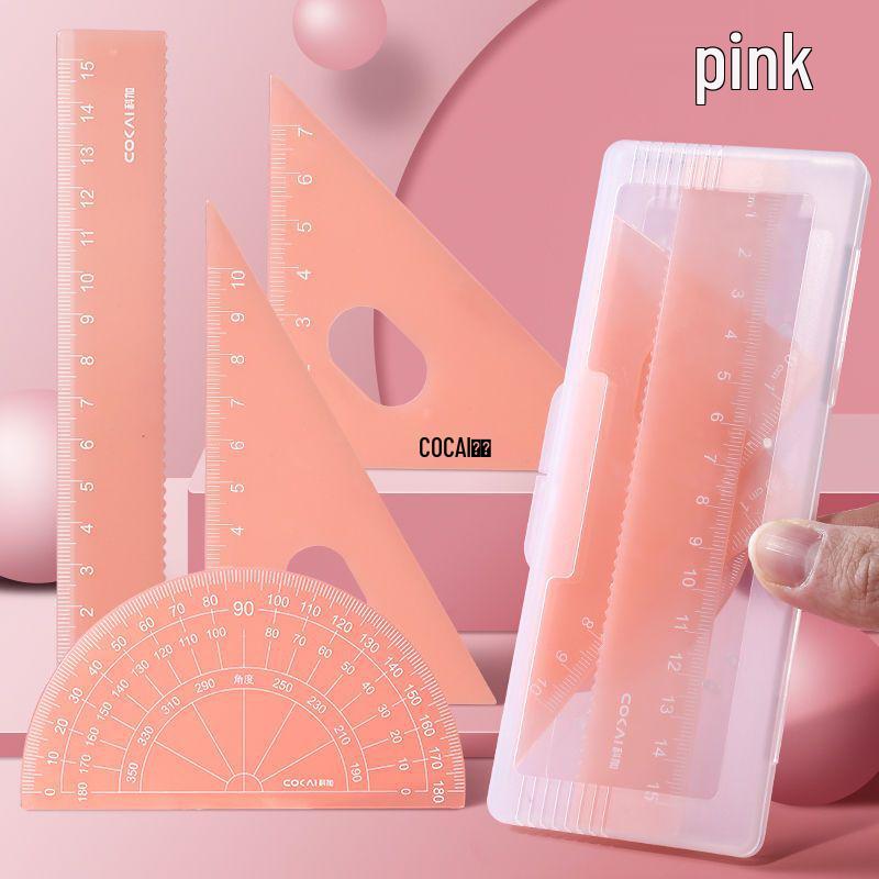 

Набор студенческих линеек и циркулей - Милый набор для экзаменов с квадратной и коробочной линейкой для школы Default Option