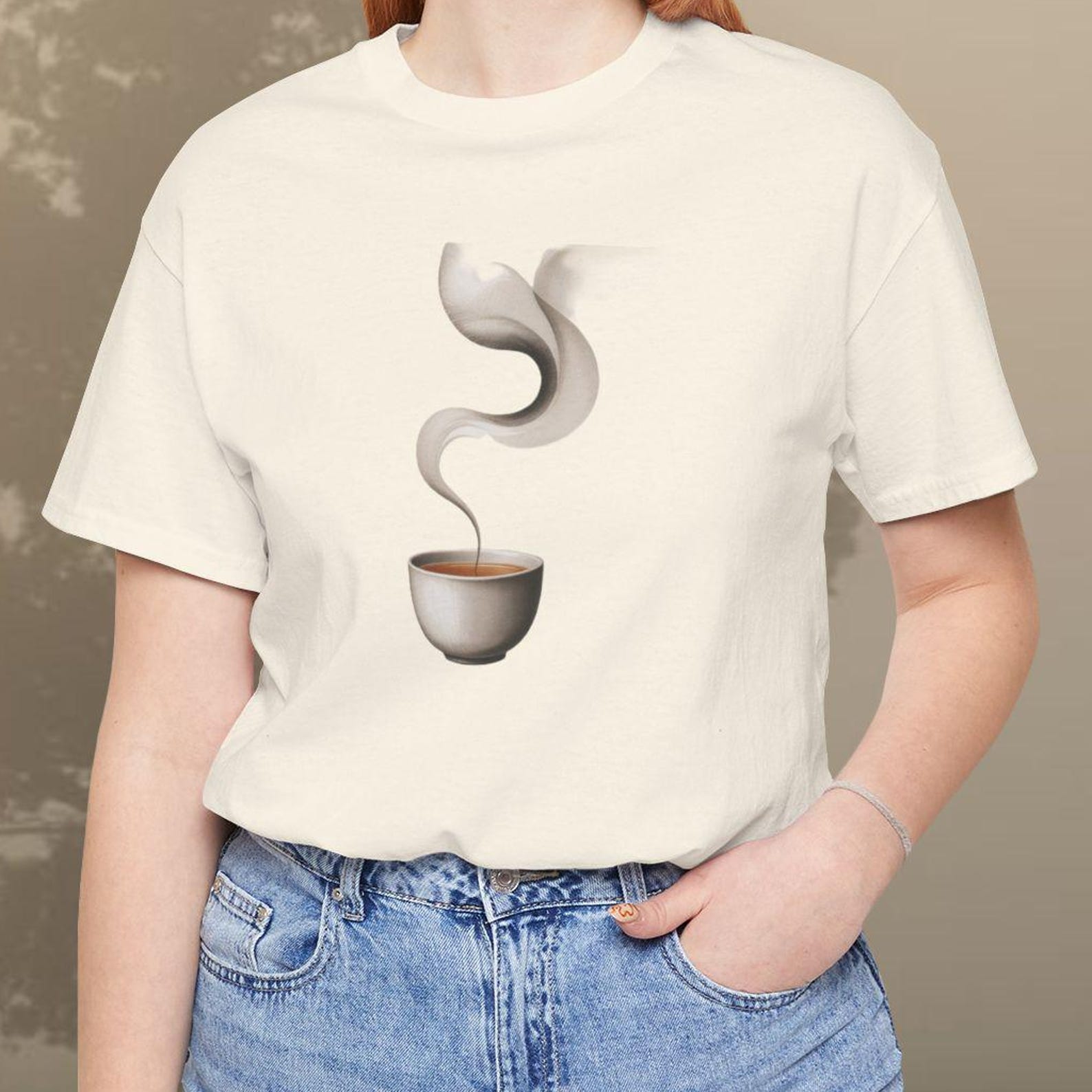 Coffee Tea Lover Shirt, Minimal Coffee Cup Tee, Calm Morning Shirt, Cute Coffee Tea Lover Tee Gift, Relaxing Coffee T shirt M