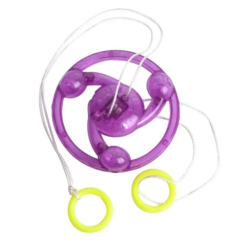 1pcs Kids Creative Bracing Wire Luminous Toy Flywheel Flash Spinning Top Light-emitting Gyro Fitness Shining Pull Line Flywheel